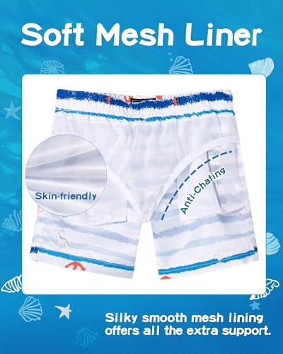 Image of SURF CUZ Boys Swim Trunks Toddler Swim Shorts UPF 50+ Bathing Suit for Boy Swimsuit Quick Dry Mesh Beach Boardshorts Swimwear