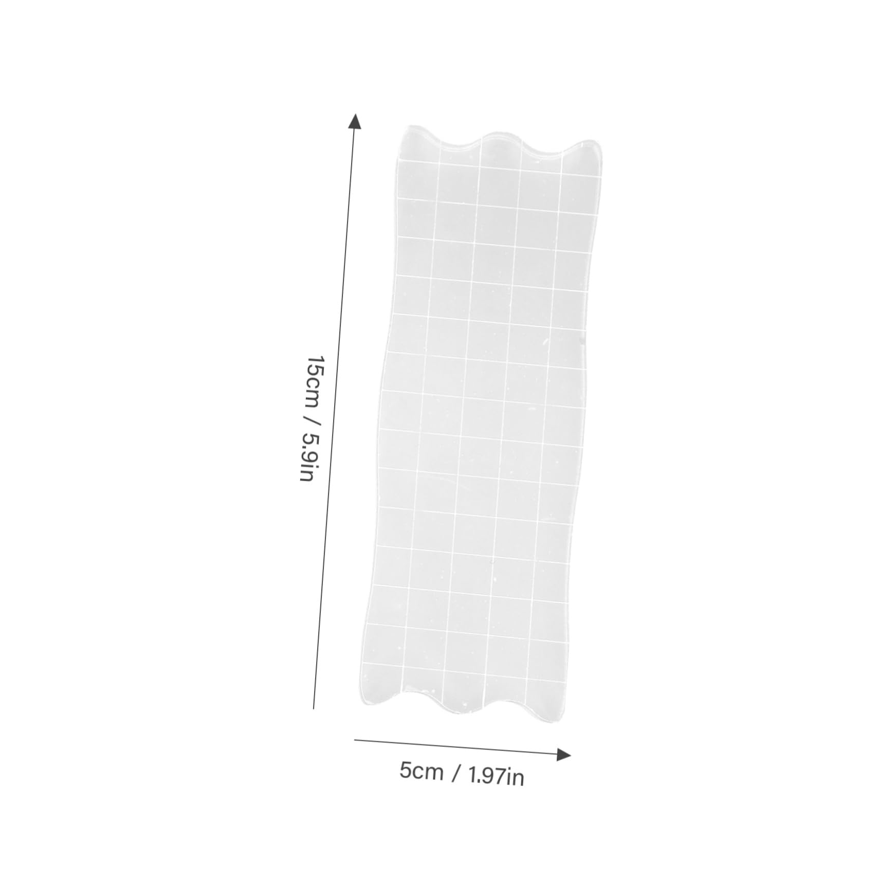 Gogogmee 7Pcs Transparent Acrylic Stamp Block with Grid Lines Durable Clear Stamping Tools for Scrapbooking Journals Invitations and Craft Projects