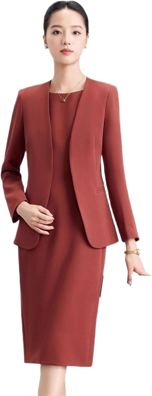 Spring Fall Blazer and Skirt Set Women's Office Business Suit
