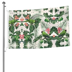 Xlewsieu Black-48 Papageien-Outdoor-Flagge 15,7x2,4m