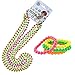 Produktbild iLoveCos 80er Party Kleid Zubehör Kunststoff Neon Mehrfarbig Perlenkette Perlen Halsketten Fluoreszierende Perlen und Neon Perlen-Armbänder Set, One Size