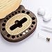 AhfuLife Baby Tooth Keepsake Fairy Box Holder with Lanugo Bottle, Wooden Panda Shape Keepsake Box for First Lost Teeth, Cute Tooth Storage Holder, Baby Shower Gifts for Newborn, Boys, Girls