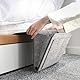 Mlysnd 2pcs Bett Organizer zum Einhängen, Betttasche Filz Nachttisch Aufbewahrungstasche, Kann verwendet Werden, um Handys, iPad, Fernbedienung, Bücher, Gläser, Zeitschriften - Beige 32 * 21cm,Grau