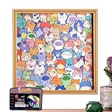 Erconsso Holz Katzen Puzzle,Hölzerne Mal- Und Lernspielzeuge | Niedliches Kätzchen Malen Puzzle Spiele - Für Kinder Mädchen Zuhause Reisen Schlafzimmer Hausunterricht Spielzimmer Geburtstag Urlaub