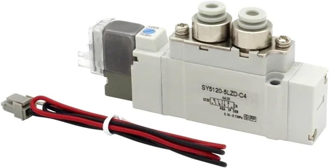 5-way 2-way solenoid valve SY3120 SY5120 SY7120-4LZD/5LZD/6LZD normally closed internal pilot valve(SY3120-6LZD-M5)