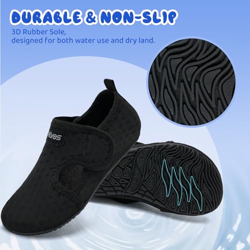 Image of WateLves Kids Water Shoes Toddler Girls Boys Barefoot Non-Slip Quick Dry Aqua Socks for Beach Swim Walking