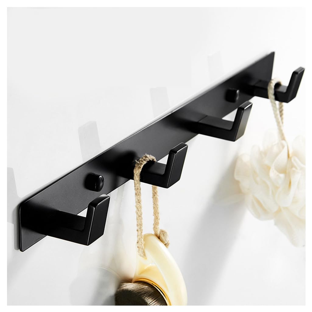 ZHOUXIAO Stainless Steel Coat Rack Wall Mounted with Hooks, Modern Heavy Duty Coat Hook Rail, Robe and Towel Hooks Rack for Bathroom, Entryway, Mudroom, Hats 5hook