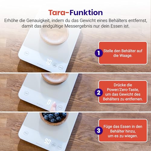 Etekcity USB Küchenwaage,10kg Küchenwaage Digital, Präzisionswaage 1g genau – Ansicht 5