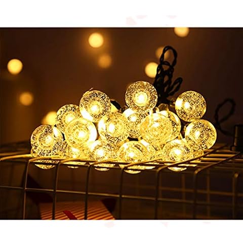 Solar String Lights, LED Fairy Lights Waterproof Outdoor Garden String Lights Festival Lights for Home, Blacony, Yard, Garden, Party, Christmas, Birthday, Wedding (Warm, 31ft) Cover