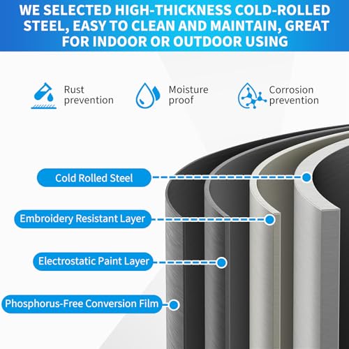 CuisinSmart Metal Lockers for Employees 3 Doors, 72" Tall Storage Locker with 9 Hooks and 6 Shelves, Cabinet for Home, School, Gym, Office, Black