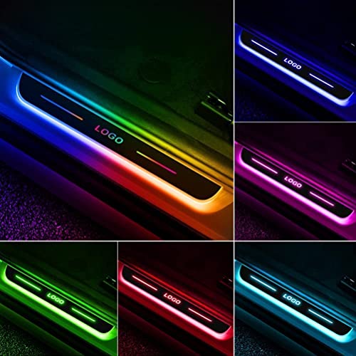 Car LED Door Sill Lights, Customized Logo or Text, Wireless Car Door Welcome Courtesy Lights, Auto-Sensing, Waterproof, Car LED Lights for All Car Models, Custom Logo (4)