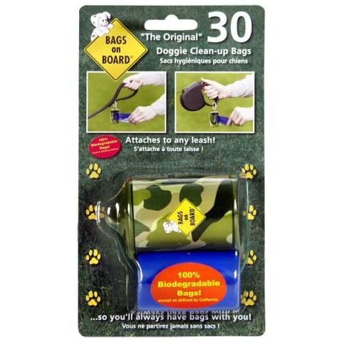 Bags on Board Camouflage Dispenser, 30 Biodegradable Refill Bags Cover