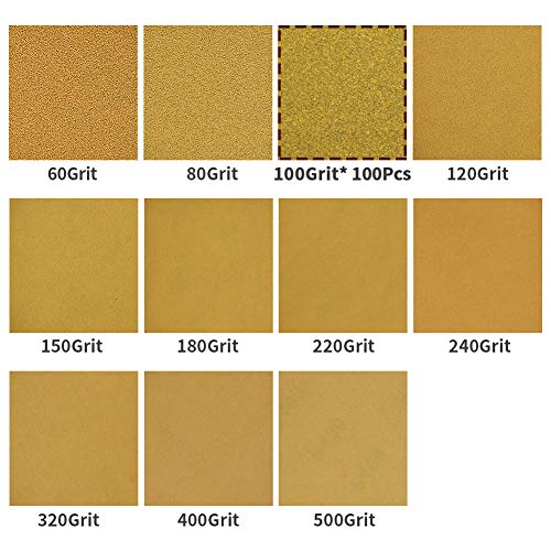 SPEEDWOX 100 Pcs 6 Inches Sanding Discs 100 Grit Dustless Hook and Loop Sandpaper for Random Orbital Sander Yellow Finishing Discs for Automotive Woodworking - Image 2