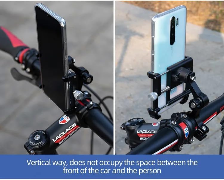 Miniatura 8 de GUB PLUS11 Soporte de teléfono para bicicleta y motocicleta, soporte de teléfono de aleación de aluminio con rotación de 360 ajustable para iPhone X