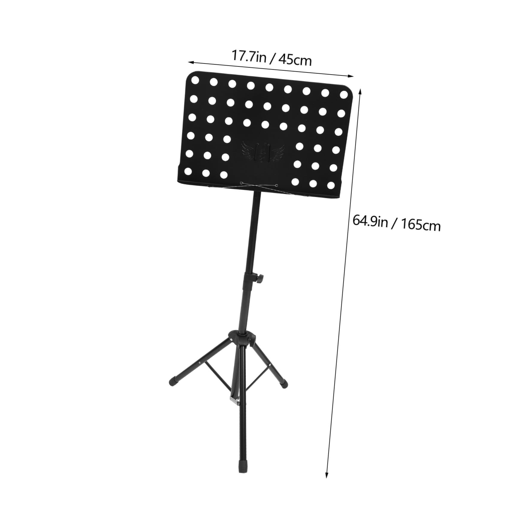 Hemobllo Atril de Partituras Portátil Negro Plegable Trípode Estable Ajustable para Partituras Grandes, Soporte de Música para Guitarra, Violín y Piano en Ensayos y Actuaciones