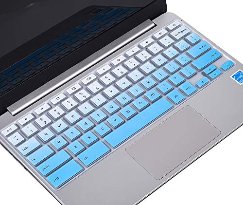 Preisvergleich Produktbild Ultradünne Tastaturabdeckung für Dell Chromebook 11.6 Zoll Dell Chromebook 3100 3120 3180 3181 3189 5190 Dell Chromebook 13 3380 Tastatur Abdeckung Schutzhaut Gradual Blue Dell Chromebook 11.6 inch