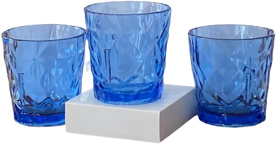 Amazon.com | Rubikap Unbreakable Tumblers Blue 8 oz Set of 3 Shatter