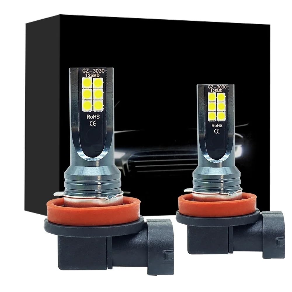 Genérico Luz trasera 2 uds H11 H8 H4 H7 H1 H16 H3 H10 9005 HB3 9006 HB4 luces antiniebla LED para coche 6000K bombillas de faros 3000K 12000K 4300K ​​lámpara para(8000K,H8)