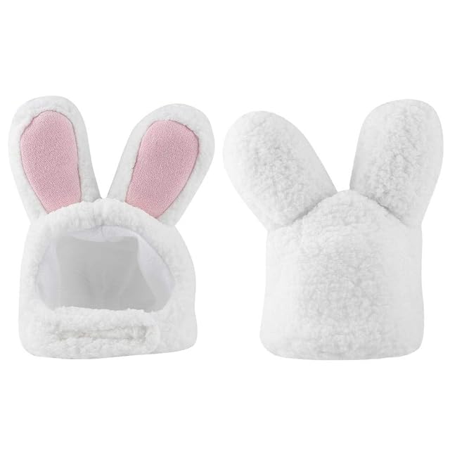 Foto 3 de 8 de Fdit Pet Traje Sombrero Orejas Conejo Gato Piel Pet Traje Cosplay Cap Accesorios