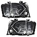 Brock Replacement Driver and Passenger Side Halogen Combination Headlight Assemblies Compatible with 2002-2005 A4 Generation 4 From VIN 2108642 without Fog Lights 1J5941017BJ VW2503125