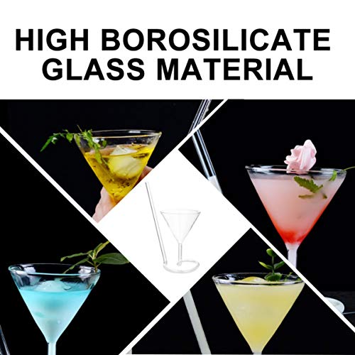 Cabilock Copo de Coquetel Em Espiral Girando Copos de Vinho de Cauda Longa de Palha Goble