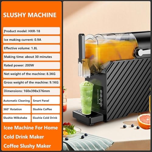 Slush-Maschine, Slushi-Maschine, Eismaschine, 1800 ml großes Fassungsvermögen, 360°-Schnellgefrieren, Smart Panel, Reinigung mit einem Klick und mehrere Geschmacksrichtungen – Bild 8