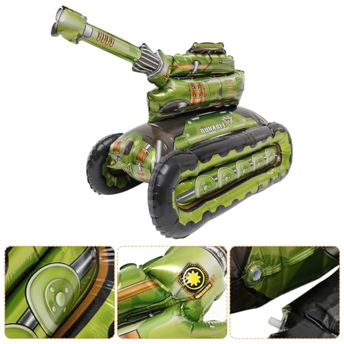 Zerodeko Army Tank Balloon Camouflage Tank 3D Foil Balloon Camo Army Themed Party Decoration for Kids Birthday Baby Shower - Image 7