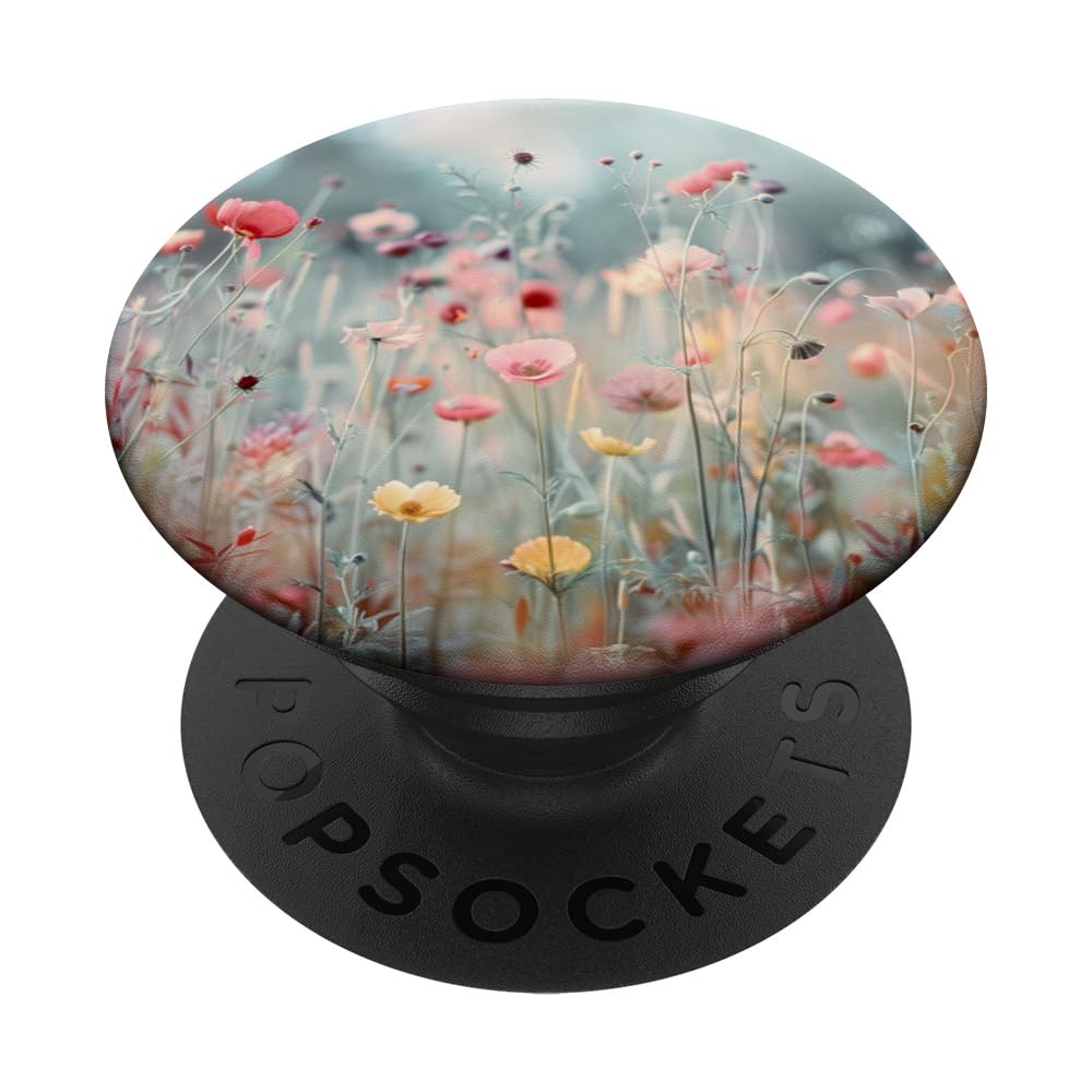 Boho Aesthetic Mixed Flowers Pressed Flower Wildflower PopSockets Adhesive PopGrip