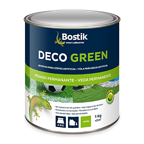 Bostik, Adhesivo para césped artificial Monocomponente de alta duración, Todo tipo de materiales, Para Interior/exterior, Tecnología MSP, Color : Verde, Fijación discreta, Envase de 1 kg Cover