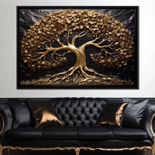 Peinture murale Arbre de Vie pour illuminer un salon sombre