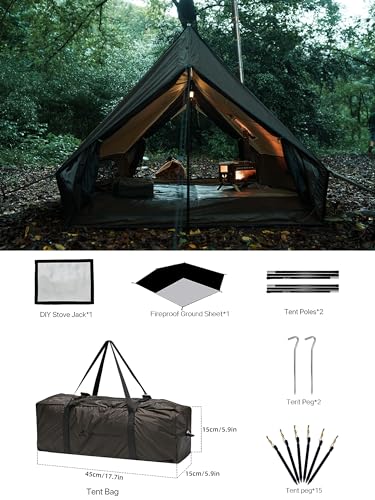 Tienda para camping con estufa para 1-2 personas miniatura 5