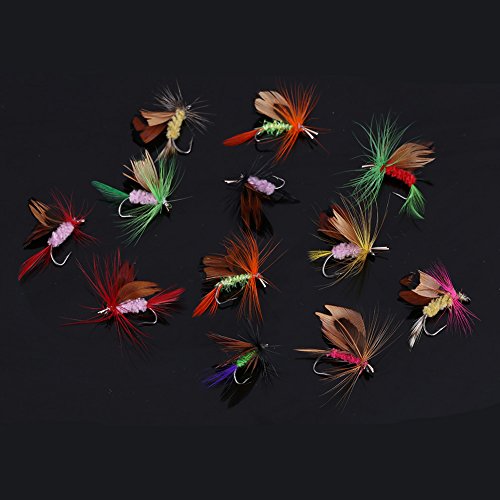 VGEBY Angelhaken für Fliegenfischen, Schmetterlings-Stil, 12-teiliges Set Ködervorräte – Bild 6