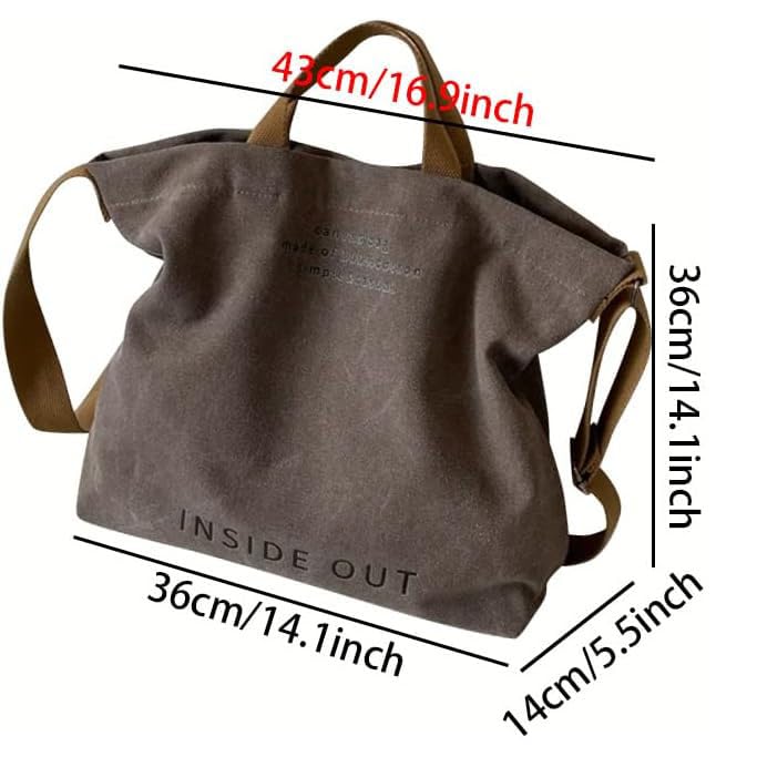 Bolso Tote de moda con gran capacidad y cierre gris miniatura 4