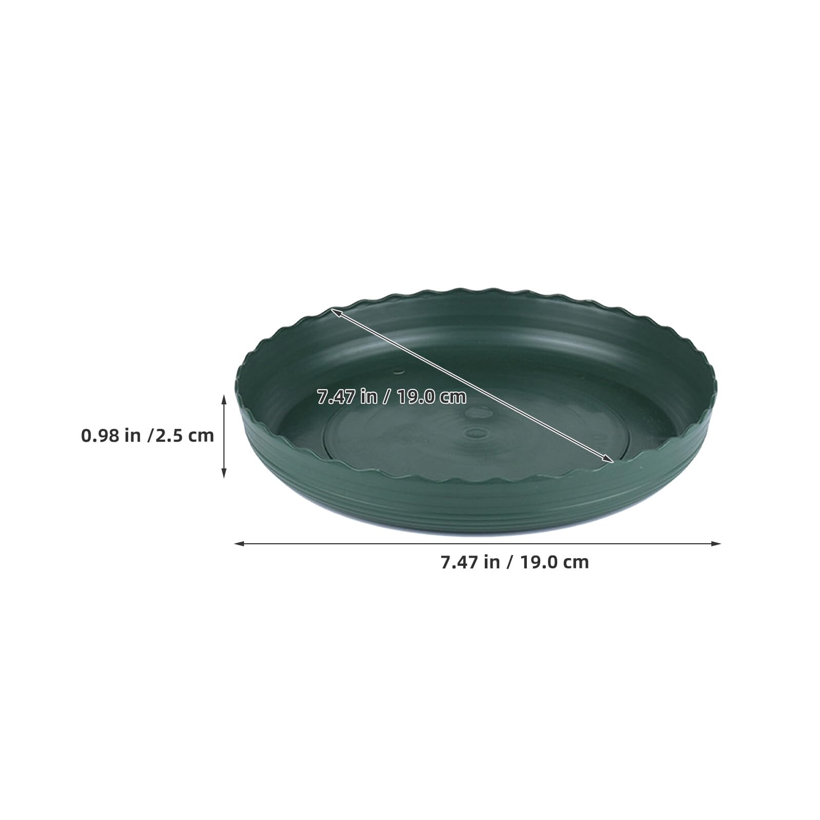 TOYANDONA 20 Piezas Platillos para Plantas Redondos Base para Macetas de Plástico Grueso Bandejas Impermeables para Jardín Interior y Exterior Protección Antigoteo para Plantas