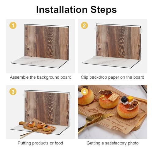 Meking 9Pcs 18Patterns Small Product Photography Backdrop Kit Photo Backdrop Board thumb #5