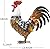 Kircust Garden Rooster Statues & Sculpture, Metal Chicken Animal Yard Art Lawn Ornament Figurines Artwork for Outdoor, Patio,Backyard and Home Kitchen Decoration