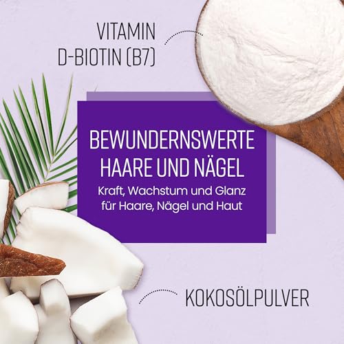 Biotin 12.000 µg hochdosiert für Haare | 400 Tabletten | 24.000% NRV | 1 Tablette täglich | Über 1 Jahr Vorrat | Vegan | VitaBright