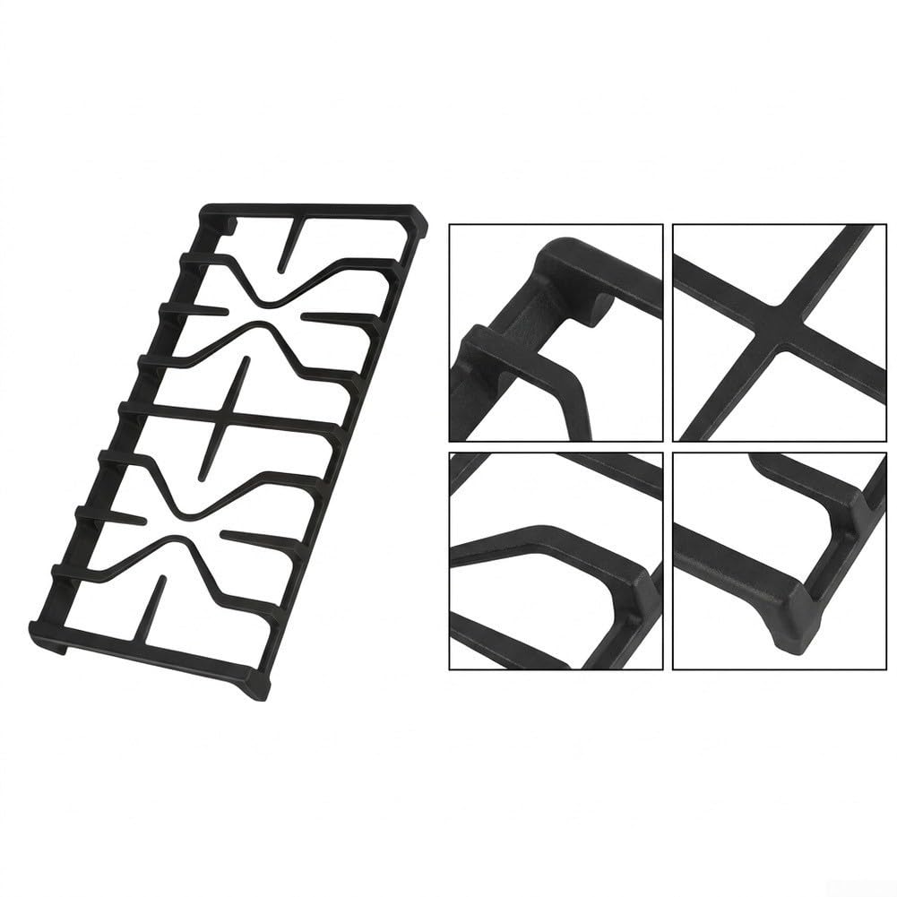 Rejilla de quemador de hierro fundido duradera para cocinas GE WB31X24736 compatible con superficie para soporte central superior