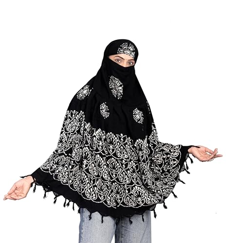 Image of Cotton Long Scarf Cum Mask Scarves Usable for Vehicle Driver | White Printed Design Fabric | Universal Size | Soft & Breathable Sun Protection | For Girl & Women