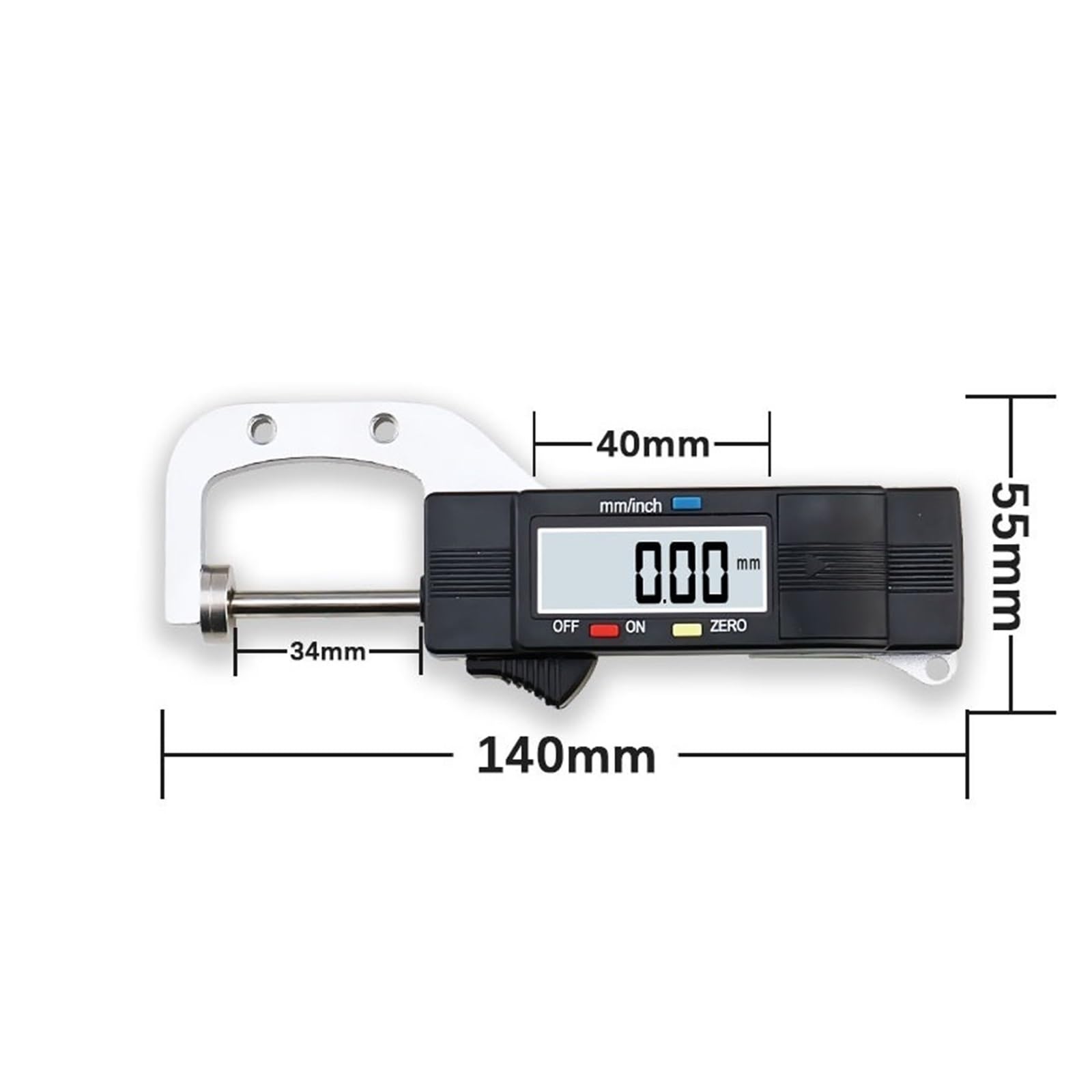 Cyfrowe Mierniki Grubości Mini Przenośny Poziomy Elektroniczny Miernik Narzędzie Pomiarowe Suwmiarka 0-25.4mm Rozdzielczość 0.01mm