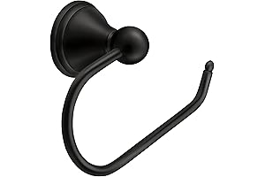 Moen Preston Matte Black Bathroom Toilet Paper Holder - DN8408BL