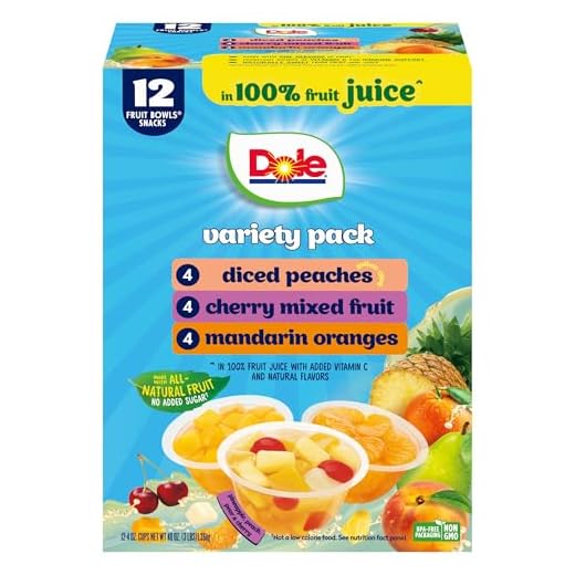 Dole Fruit Bowls in 100% Juice Variety Pack, Peaches, Cherry Mixed Fruit, Mandarin Oranges, Back To School, Gluten Free Healthy Snack, 4oz, 12 Cups