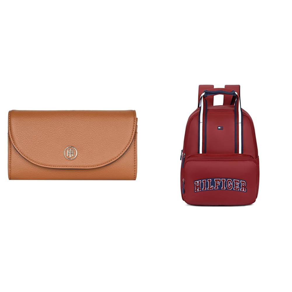 Wallet for Women Roche || Flap Wallet with Sling || Tan || PU Material + Compact School Backpack for Kids & Toddlers Giggle - Red | Lightweight Twill Water-Resistant Student-image-17