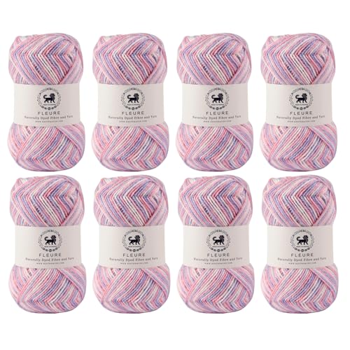 Image of Nestnhaven Acrowools Fleure Hand Knitting and Crochet Yarn. Pack of 1 Ball - 100gms. Shade no - NNHF (Multicolor14) | (800 Gm)
