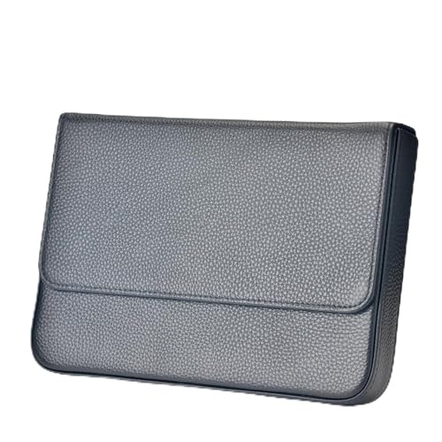 Lanxivi Étui en Cuir véritable Fait à la Main pour Stylo-Plume - Couleur café et Vintage - Noir, Noir