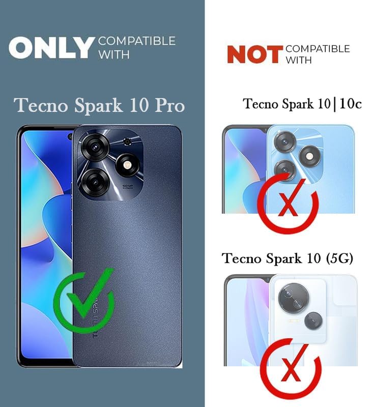 Image of Jkobi Back Cover for Tecno Spark 10 Pro (Silicone Clear Shockproof Case with Camera Protection | Flexible and Soft | Transparent)