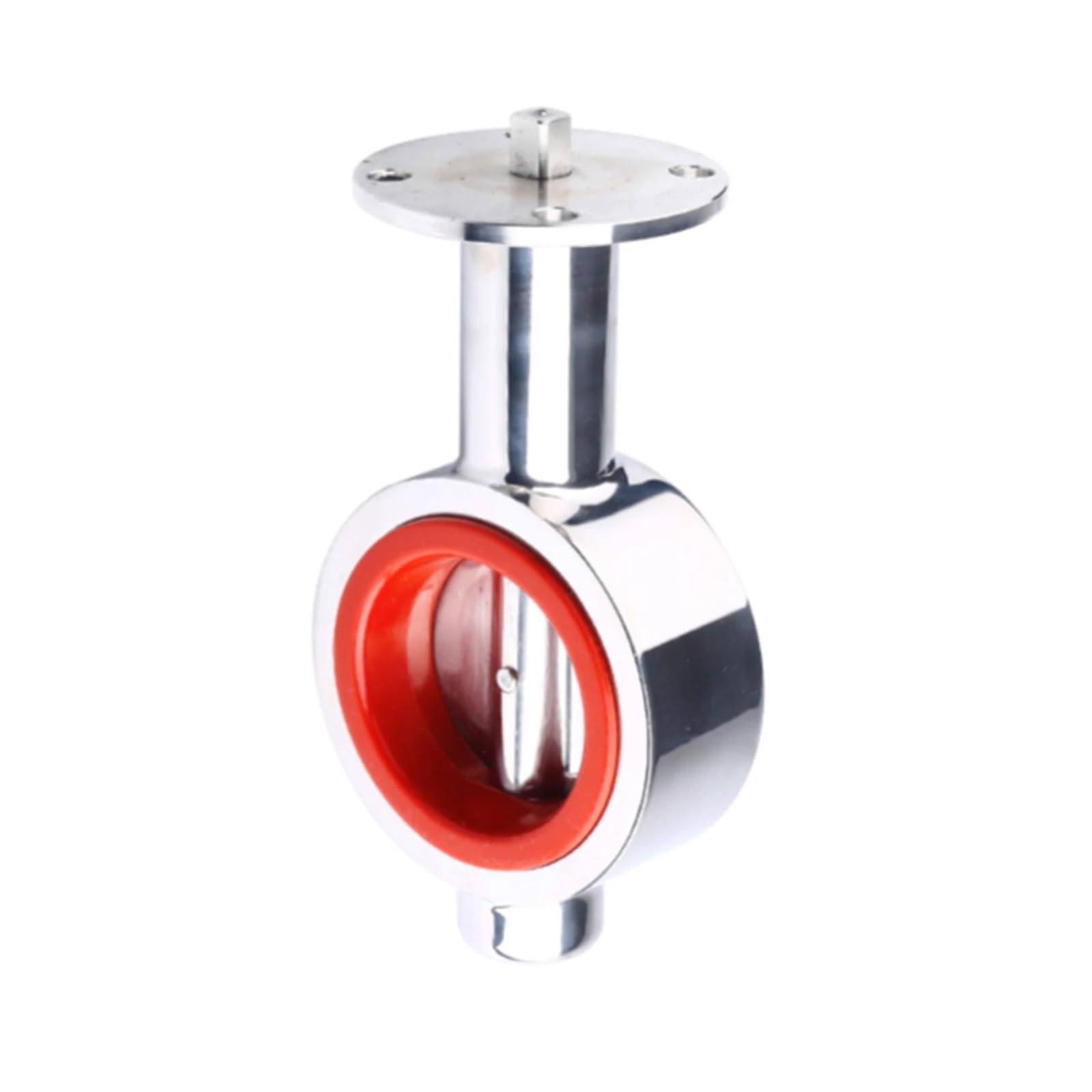 BALYDLUL 3" DN80 Stainless Steel 304 Sanitary Butterfly Valve Platform Wafer Type Silicone Sealing