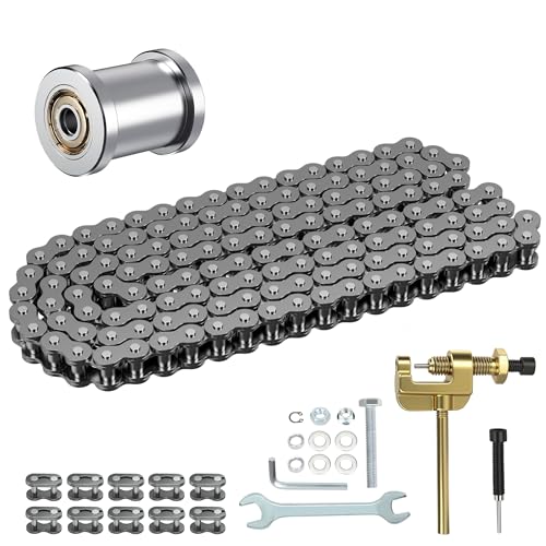 RZEOZU Mini Bike 35 Chain 140 Links Chain Tensioner Compatible with Coleman CT100U CC100X Baja Doodle Bug DB30 Motovox MBX10 MBX11 Mega Moto MMB80 Predator 79cc 97cc 100cc Mini Bike Go Kart Parts