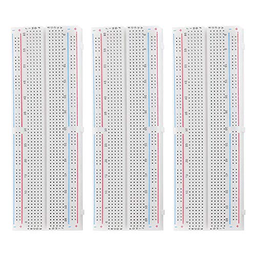 AZDelivery 3 x MB-102 Breadboard Steckbrett mit 830 Kontakten kompatibel mit Arduino