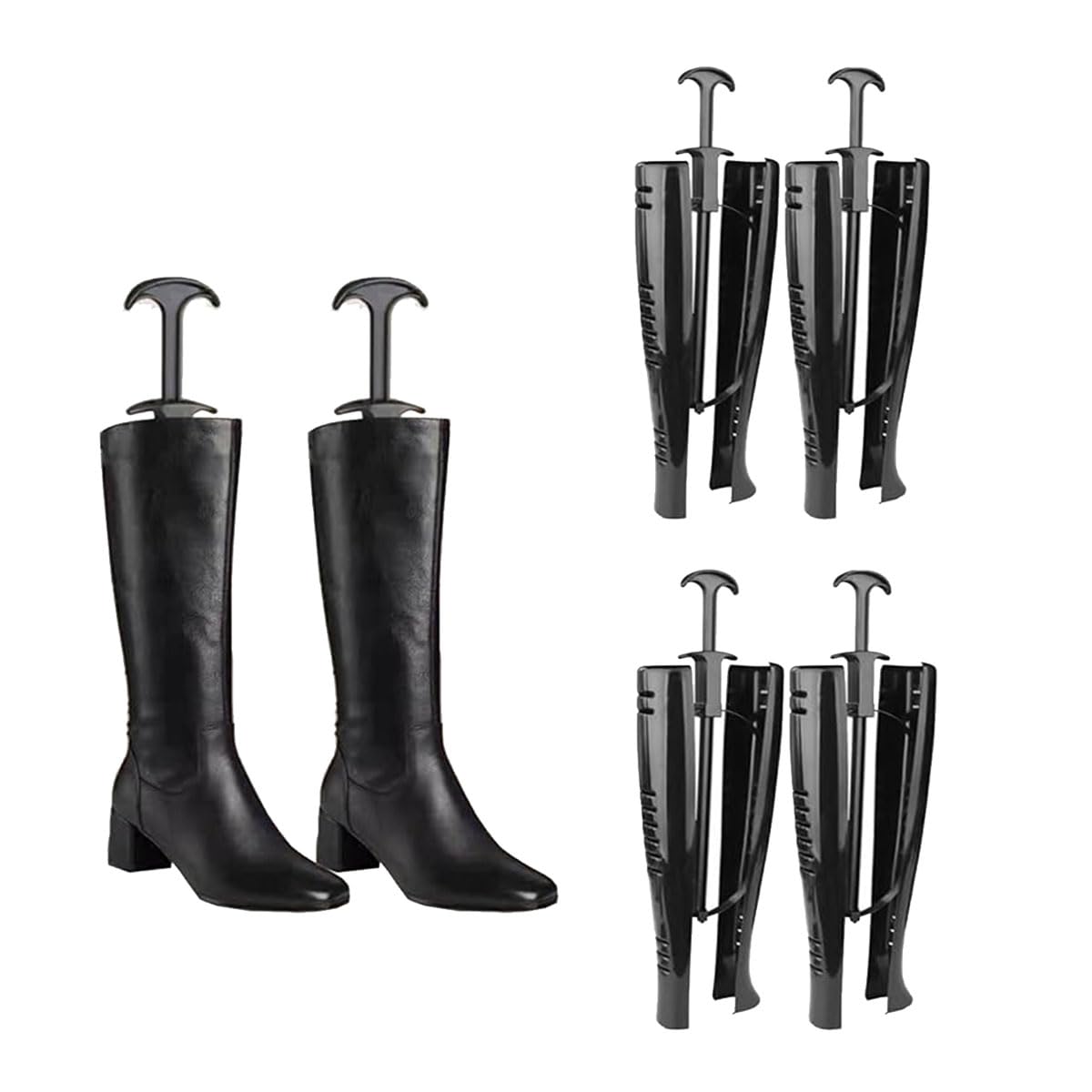 Boot Tree Automatic Long Boot Holders Knee High Boots Shapers Black Boot Stretchers for Womens and Mens Shoes